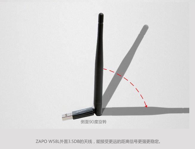 w58l 600m双频无线usb网卡-zapo品牌无线产品服务商